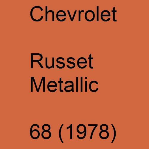 Chevrolet, Russet Metallic, 68 (1978).